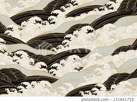 Waves Ocean illustration background 131641758