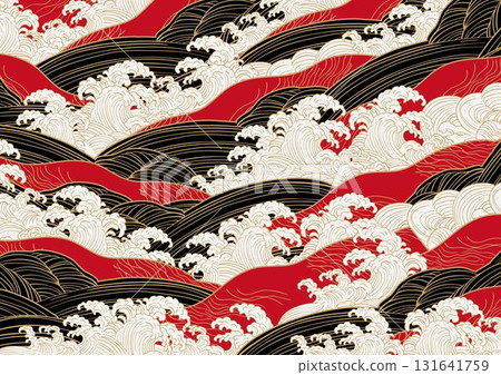 Waves Ocean illustration background 131641759