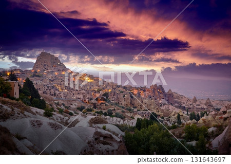 Uchisar Castle and Sunset Uchisar Castle and Sunset 131643697