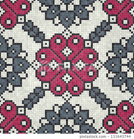 Mosaic tiles vector background 202 131643744