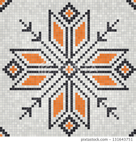 Mosaic tiles vector background 209 131643751