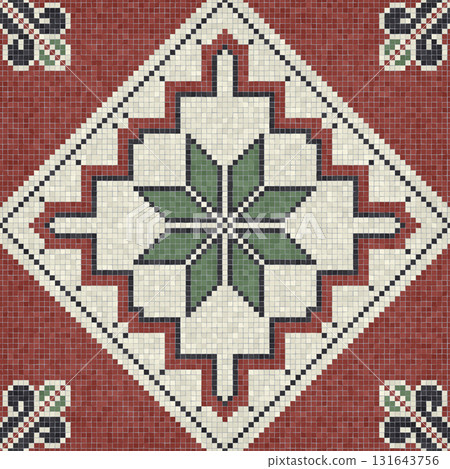 Mosaic tiles vector background 214 131643756