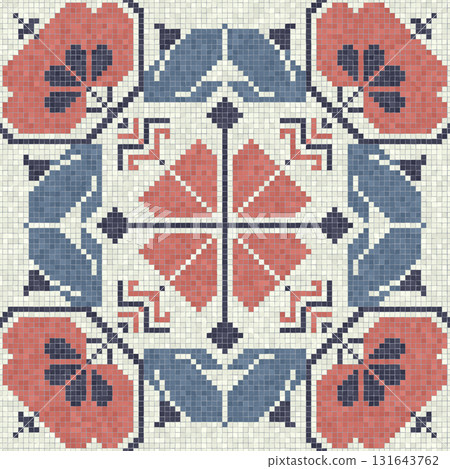 Mosaic tiles vector background 220 131643762