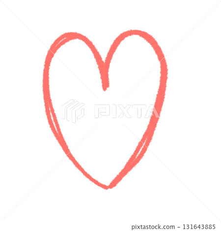 Hand-drawn illustration icon of a heart frame. Simple doodle stamp material Hand-drawn illustration icon of a heart frame. Simple doodle stamp material 131643885