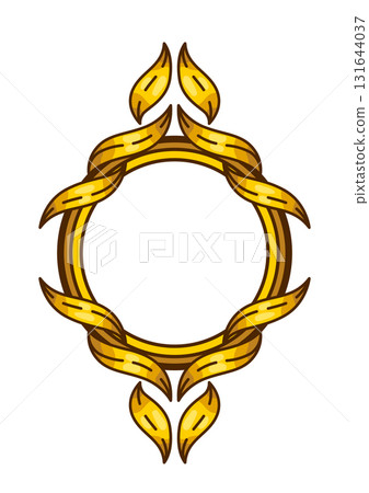 Floral frame in baroque style. Decorative curling plant. Floral frame in baroque style. Decorative curling plant. 131644037