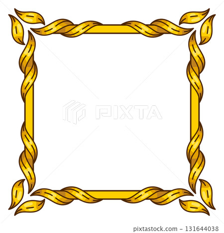 Floral frame in baroque style. Decorative curling plant. 131644038