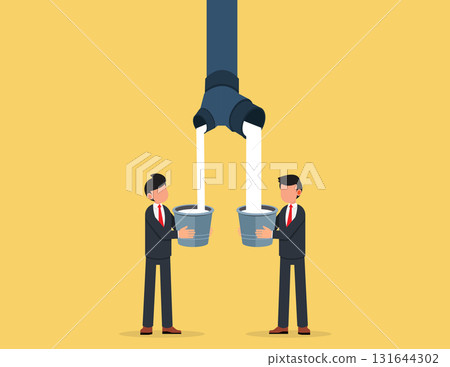 Unequal Income Distribution. income inequality vector concept. 131644302