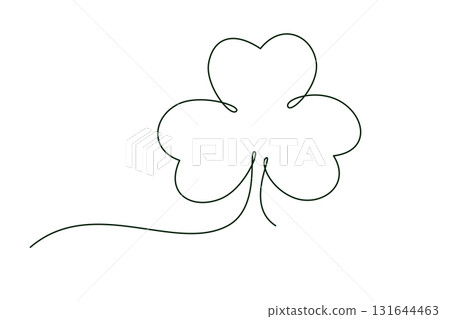 one lline drawn of clover leaf 131644463