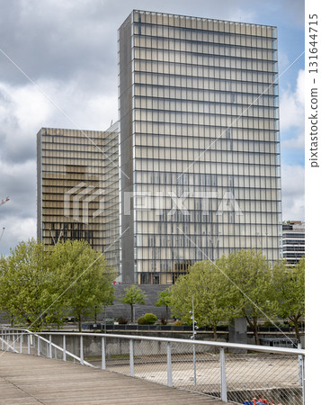 Modern architecture of Bibliotheque Nationale de France in Paris 131644715