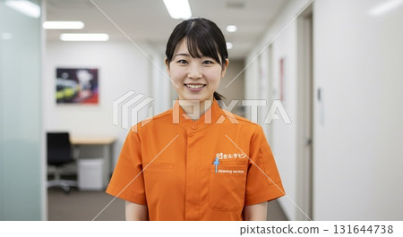 Female cleaning staff who provide daily and regular cleaning services House cleaning 131644738
