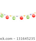 Hand-painted watercolor Christmas decorations 131645235