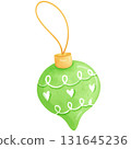 Hand-painted watercolor Christmas decorations 131645236