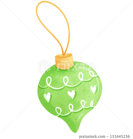 Hand-painted watercolor Christmas decorations 131645236