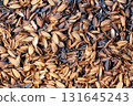 Burning the husks of newly threshed rice 131645243
