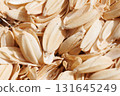 Husks from threshed new rice 131645249