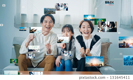 Family watching video content 131645411