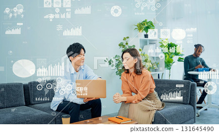 跨國集團談論辦公室和業務數據 跨國集團談論辦公室和業務數據 131645490