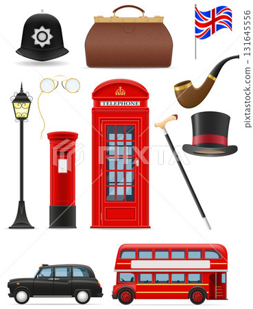 london england symbol items cartoon stock vector illustration london england symbol items cartoon stock vector illustration 131645556