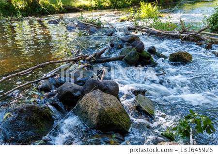 The beauty of a waterfall in the forest The beauty of a waterfall in the forest 131645926
