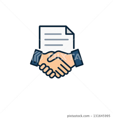 合約彩色圖示、文件、素材、無背景、文件創建、承諾、UI 合約彩色圖示、文件、素材、無背景、文件創建、承諾、UI 131645995