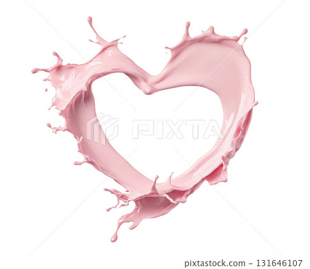 and romantic abstract design featuring a pink liquid splash in the shape of a heart Fluid dynamic and elegant background with a modern creative and decorative feel and romantic abstract design featuring a pink liquid splash in the shape of a heart Fluid dynamic and elegant background with a modern creative and decorative feel 131646107