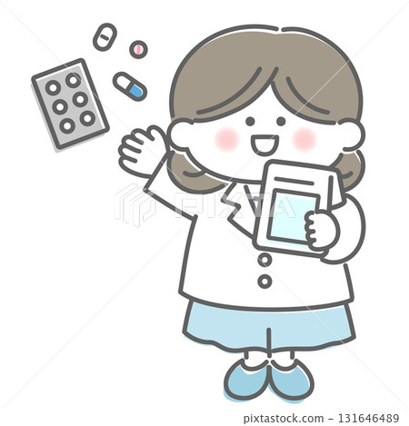 Pharmacist explaining medicine 131646489