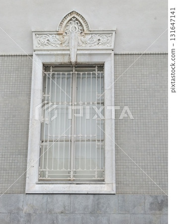 Window frame of an old building 131647141