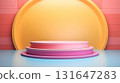 Vibrant 3d podium with vivid colors 131647283