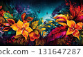 Vibrant nature design, blending organic elements and creativity 131647287