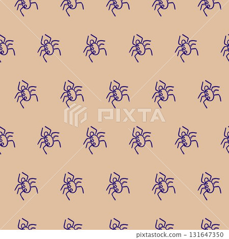 Seamless Halloween pattern with spiders. Seamless Halloween pattern with spiders. 131647350