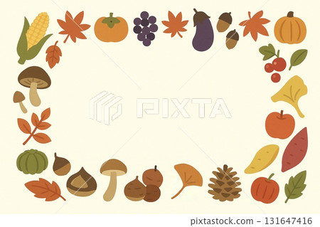 框架材料秋天的味道矢量 131647416