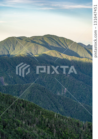 Mt. Hikari seen from Mt. Minami in the Southern Alps. Climbing Mt. Hijiri in the Southern Alps. Mt. Hikari seen from Mt. Minami in the Southern Alps. Climbing Mt. Hijiri in the Southern Alps. 131647451