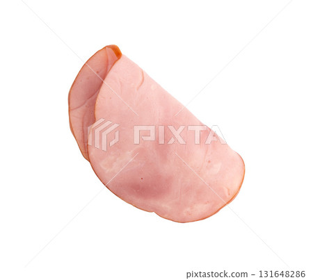 cooked and smoked ham isolated 131648286