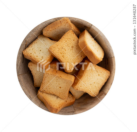 mini toast isolated on white mini toast isolated on white 131648287