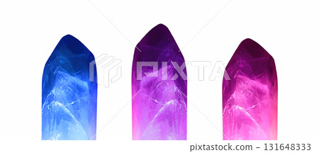 Vibrant Multicolored Crystals. Perfect for Fantasy and Healing Concepts Vibrant Multicolored Crystals. Perfect for Fantasy and Healing Concepts 131648333