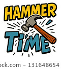 Hammer Time Cartoon Illustration 131648654