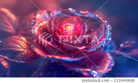 the rose against a blue background the rose against a blue background 131648686