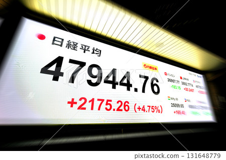 Tokyo Cityscape in Japan: New record high of 47,944 yen 76 sen. Stock price/closing price = October 6, Nihonbashi Kabutocho 131648779