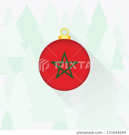 Morocco National Flag Christmas Decoration. Morocco National Flag Christmas Decoration. 131648849