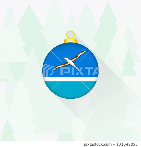 Midway Atoll National Flag Christmas Decoration. Midway Atoll National Flag Christmas Decoration. 131648853