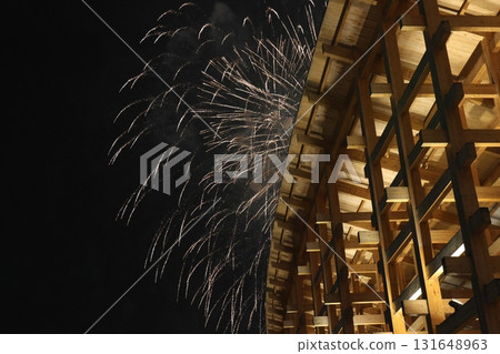大阪世博會風景:大型屋頂環的夜景 大阪世博會風景:大型屋頂環的夜景 131648963