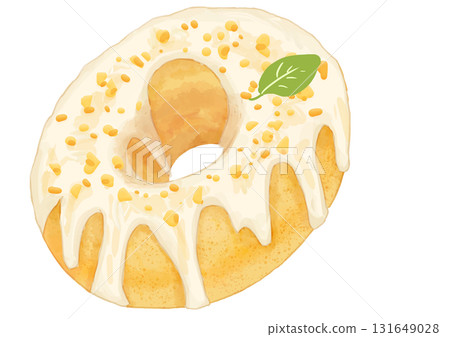 Realistic donut with holes (lemon) 131649028