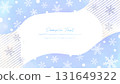 美麗的水彩雪花框架 131649322