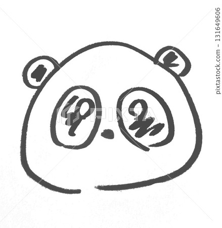 熊貓的簡單圖示插圖 131649606