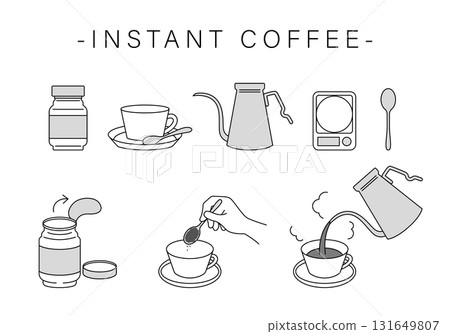 Instant coffee icon illustration Instant coffee icon illustration 131649807