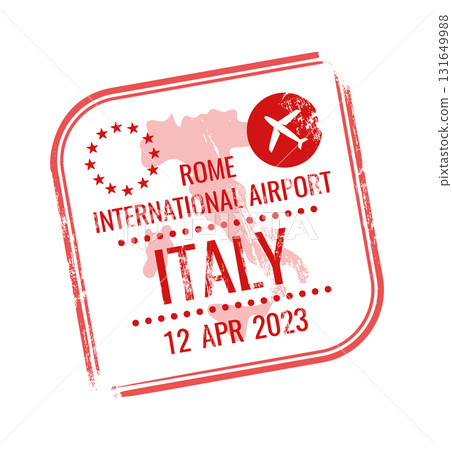 Italy travel stamp grunge style 131649988