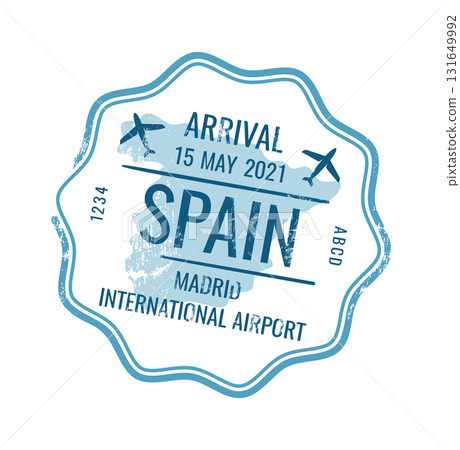 Spain country rubber travel stamp 131649992