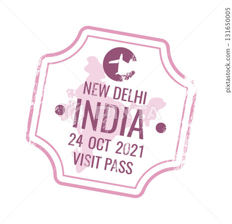 India travel stamp foreign journey 131650005