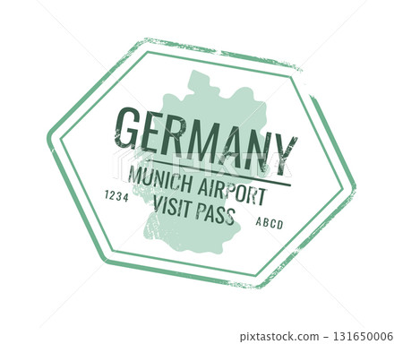 Germany vintage travel stamp shape 131650006