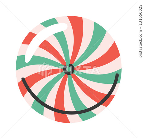 Round striped caramel candy sweets 131650025